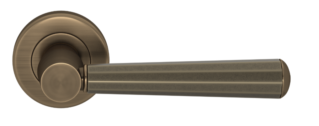 Ручка дверная TURNSTYLE DESIGNS FACETED TUBE COMBINATION AMALFINE SILVER BRONZE