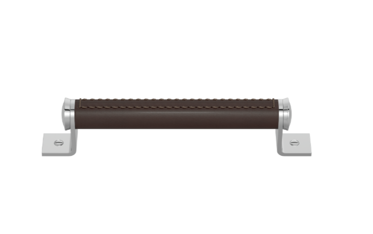 Ручка-скоба TURNSTYLE DESIGNS BARREL STITCH OUT BRACKET RECESS LEATHER CHOCOLATE
