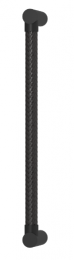 Ручка-скоба TURNSTYLE DESIGNS SLIM WOVEN BARREL RECESS LEATHER RAVEN BLACK