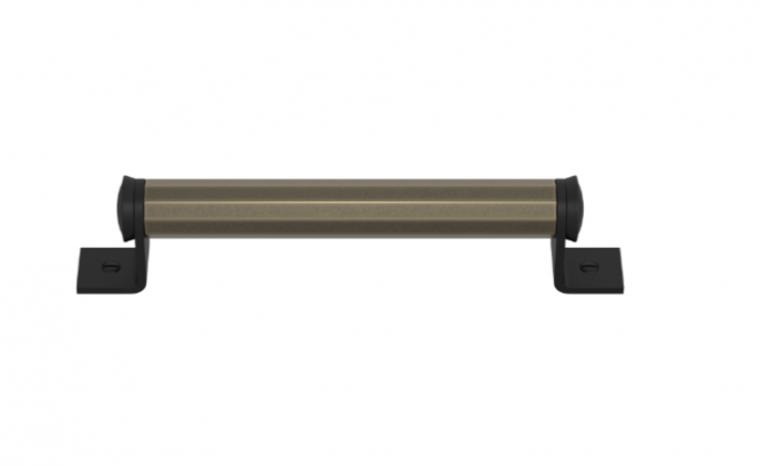 Ручка-скоба TURNSTYLE DESIGNS FACETED BRACKET AMALFINE SILVER BRONZE (matt black)
