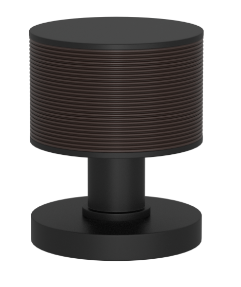 Ручка KNOB TURNSTYLE DESIGNS STACKED WIRE RECESS AMALFINE COCOA (matt black)