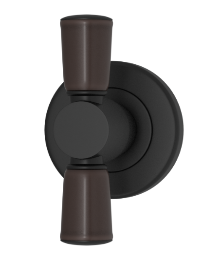 Мебельная ручка TURNSTYLE DESIGNS TUBE COMBINATION AMALFINE COCOA (matt black)