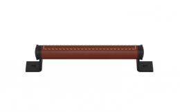 Ручка-скоба TURNSTYLE DESIGNS BARREL STITCH OUT BRACKET RECESS LEATHER CHESTNUT