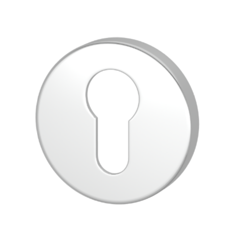 Дверная накладка TURNSTYLE DESIGNS FLAT EURO ESCUTCHEON (bright chrome)