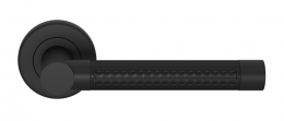 Ручка дверная TURNSTYLE DESIGNS BARREL STITCH OUT RECESS LEATHER BLACK