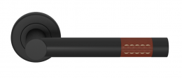 Ручка дверная TURNSTYLE DESIGNS BARREL SHORT STITCH OUT RECESS LEATHER CHESTNUT