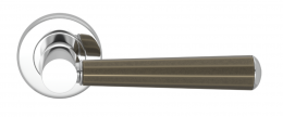 Ручка дверная TURNSTYLE DESIGNS FACETED TUBE COMBINATION AMALFINE SILVER BRONZE