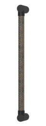 Ручка-скоба TURNSTYLE DESIGNS SLIM WOVEN BARREL RECESS LEATHER FLINT GREY