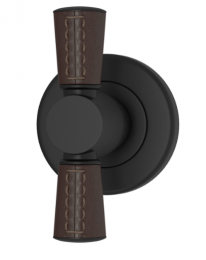 Мебельная ручка TURNSTYLE DESIGNS TUBE STITCH OUT COMBINATION LEATHER CHOCOLATE