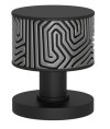 Ручка KNOB TURNSTYLE DESIGNS LABYRINTH RECESS AMALFINE ALUPEWT (matt black)