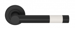 Ручка дверная TURNSTYLE DESIGNS BARREL SHORT STITCH IN RECESS LEATHER WHITE