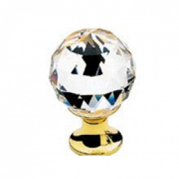Мебельная ручка LINEA CALI CRYSTAL PB 20mm