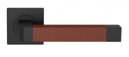 Ручка дверная TURNSTYLE DESIGNS RADIUS SQUARE STITCH IN RECESS LEATHER CHESTNUT