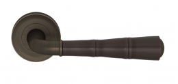 Ручка дверная TURNSTYLE DESIGNS BAMBOO GOOSE NECK COMBINATION AMALFINE COCOA