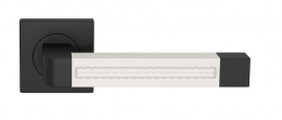 Ручка дверная TURNSTYLE DESIGNS RADIUS SQUARE STITCH OUT RECESS LEATHER WHITE