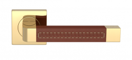 Ручка дверная TURNSTYLE DESIGNS RADIUS SQUARE STITCH OUT RECESS LEATHER CHESTNUT