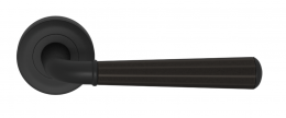 Ручка дверная TURNSTYLE DESIGNS FACETED TUBE GOOSE NECK COMBINATION AMALFINE BLACK BRONZE