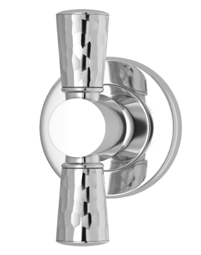 Мебельная ручка TURNSTYLE DESIGNS TUBE SOLID HAMMERED (bright chrome)