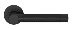 Ручка дверная TURNSTYLE DESIGNS LARGE BARREL STITCH OUT RECESS LEATHER BLACK