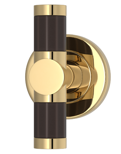 Мебельная ручка TURNSTYLE DESIGNS FACETED BARREL RECESS AMALFINE COCOA (polished grass)