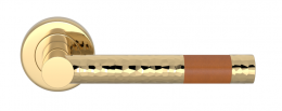 Ручка дверная TURNSTYLE DESIGNS BARREL SHORT STITCH IN RECESS LEATHER HAMMERED TAN