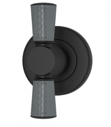 Мебельная ручка TURNSTYLE DESIGNS TUBE STITCH OUT COMBINATION LEATHER SLATE GREY