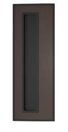 Ручка для раздвижных дверей TURNSTYLE DESIGNS LARGE BORDERED RECESS LEATHER BLACK CHOCOLATE
