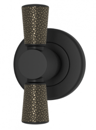 Мебельная ручка TURNSTYLE DESIGNS SHAGREEN TUBE COMBINATION AMALFINE SILVER BRONZE