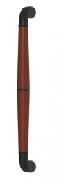 Ручка-скоба TURNSTYLE DESIGNS TUBE SPLIT STITCH IN GOOSE NECK COMBINATION LEATHER CHESTNUT