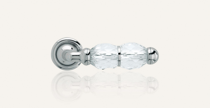 Дверная ручка LINEA CALI CRYSTAL (CR - ГЛЯНЦЕВЫЙ ХРОМ)