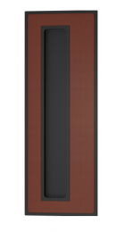 Ручка для раздвижных дверей TURNSTYLE DESIGNS LARGE BORDERED RECESS LEATHER BLACK CHESTNUT