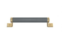 Ручка-скоба TURNSTYLE DESIGNS BARREL BRACKET RECESS LEATHER SLATE GREY