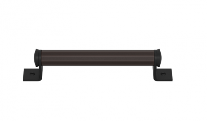 Ручка-скоба TURNSTYLE DESIGNS FACETED BRACKET AMALFINE COCOA (matt black)