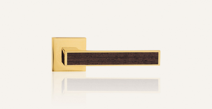 Дверная ручка LINEA CALI ZEN WENGE (OZ - ГЛЯНЦЕВОЕ ЗОЛОТО)