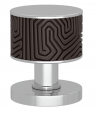 Ручка KNOB TURNSTYLE DESIGNS LABYRINTH RECESS AMALFINE COCOA (bright chrome)