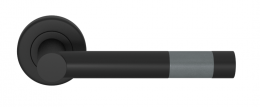 Ручка дверная TURNSTYLE DESIGNS BARREL SHORT STITCH IN RECESS LEATHER SLATE GREY