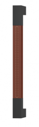 Ручка-скоба TURNSTYLE DESIGNS SQUARE SHORT STITCH OUT RECESS LEATHER CHESTNUT 