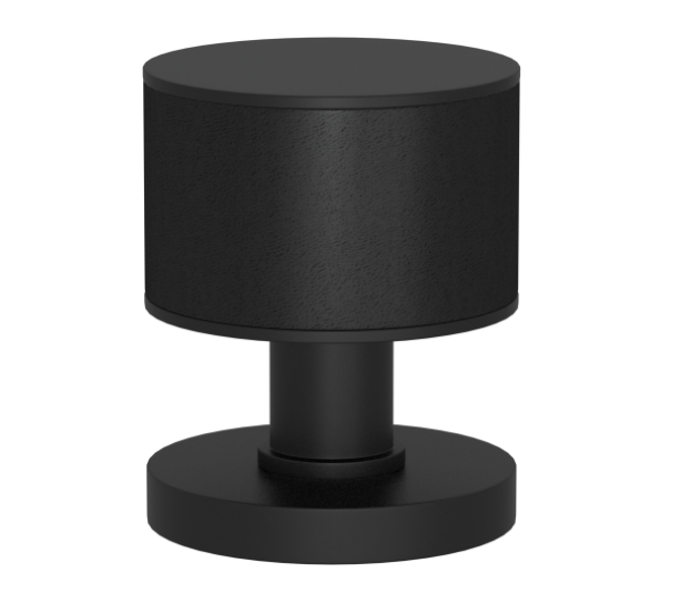 Ручка KNOB TURNSTYLE DESIGNS STACKED BARREL RECESS LEATHER BLACK (matt black)