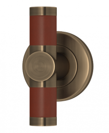 Мебельная ручка TURNSTYLE DESIGNS BARREL STITCH IN RECESS LEATHER CHESTNUT