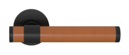 Ручка дверная TURNSTYLE DESIGNS BARREL STITCH IN STEPPED RECESS LEATHER TAN