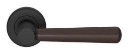 Ручка дверная TURNSTYLE DESIGNS TUBE STITCH IN COMBINATION LEATHER CHOCOLATE
