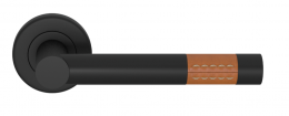 Ручка дверная TURNSTYLE DESIGNS BARREL SHORT STITCH OUT RECESS LEATHER TAN