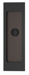Ручка для раздвижных дверей TURNSTYLE DESIGNS RECTANGLE FLUSH PULL – RELEASE RECESS LEATHER BLACK TEA
