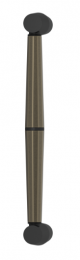 Ручка-скоба TURNSTYLE DESIGNS FACETED TUBE COMBINATION AMALFINE SILVER BRONZE