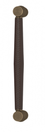 Ручка-скоба TURNSTYLE DESIGNS TUBE LONG STITCH OUT COMBINATION LEATHER CHOCOLATE