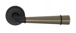 Ручка дверная TURNSTYLE DESIGNS FLUTE GOOSE NECK COMBINATION AMALFINE SILVER BRONZE