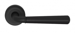 Ручка дверная TURNSTYLE DESIGNS TUBE STITCH IN GOOSE NECK COMBINATION LEATHER BLACK