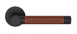 Ручка дверная TURNSTYLE DESIGNS LARGE BARREL STITCH OUT RECESS LEATHER CHESTNUT
