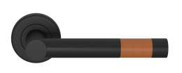 Ручка дверная TURNSTYLE DESIGNS BARREL SHORT STITCH IN RECESS LEATHER TAN
