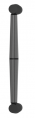 Ручка-скоба TURNSTYLE DESIGNS FACETED TUBE COMBINATION AMALFINE ALUPEWT (matt black)